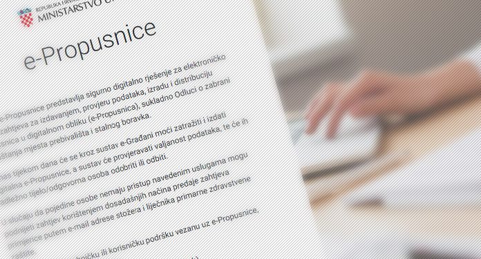 Napomene u zahtjevima za e-Propusnicama